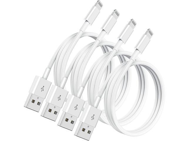 iPhone Chargers Lightning Cable 3 Foot 4 Pack White Apple MFi Certified Apple Charging Cables 3ft Fast iPhone Charging Cord for iPhone 12/11/11Pro/11Max/ X/XS/XR/XS Max/8/7 ipad 