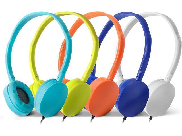 KHP-050 Kaysent Bulk Student Classroom Headphones 50 Packs Muiti Color Students Headphones for School,Airplane,Hospital,Kids and Adults 