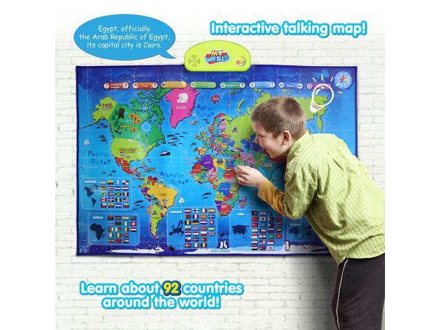 Details about   Kids Toy Best Learning I-Poster My World Interactive Map Educational Talking For 