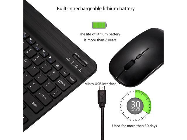 Ultra-Slim Bluetooth Keyboard and Mouse Combo Rechargeable