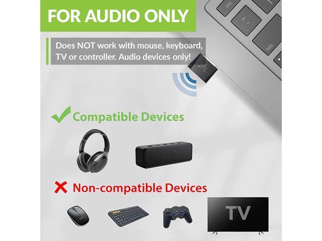 Avantree DG80 USB Transmitter for Connecting Bluetooth Headphones to PS5,  PS4. Switch, PC Wireless Adapter with aptX Low Latency Support, No Driver