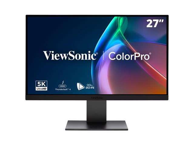 ViewSonic VP2788-5K 27" 5K Mac-Ready Monitor with 100% sRGB, 99% DCI-P3, Pantone Validated, Advanced Ergonomics, Thunderbolt 4, USB Hub, HDMI, and DP for Home and Office