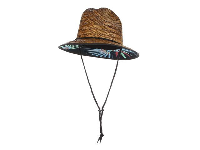 straw sun hat with chin strap