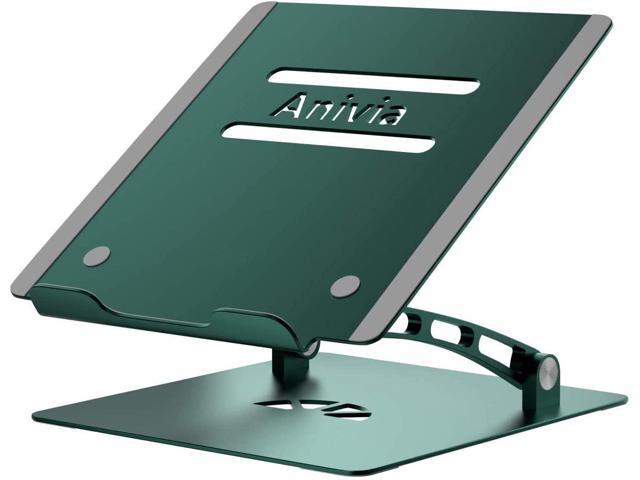 Adjustable Laptop Stand Metal Holder Portable Aluminum Computer Riser Ergonomic Laptops Elevate Stand for Desk Compatible with 10-17" Notebook Computer Green
