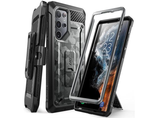 SUPCASE Unicorn Beetle Pro Series Case for Samsung Galaxy S22 Ultra 5G (2022 Release), Full-Body Dual Layer Rugged Belt-Clip & Kickstand Case Without Built-in Screen Protector (CamoGray)