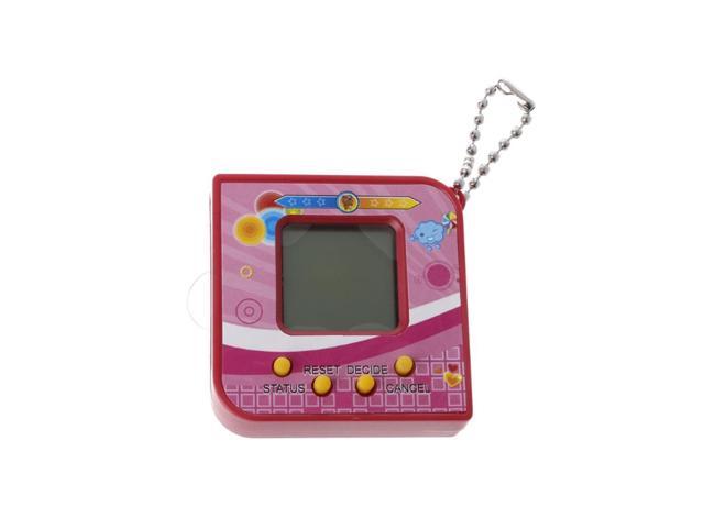 Virtual Digital Pet Electronic Game Machine With Keychain Cute Square Shape LCD 