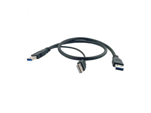 Super Speed USB 3.0 Power Y Cable Two A Male to USB Male for Mobile ...