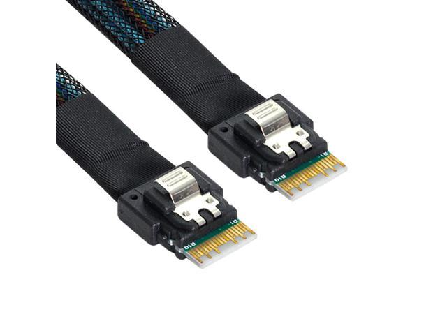 SFF-8654 Male to Male PCI-E Slimline SAS 4.0 SFF-8654 4i 38 Pin Host to ...