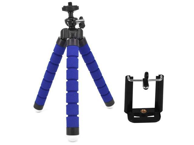 Phone Tripod Compatible With Iphone Android Phone Camera Small And Lightweight Mini Tripod With Flexible Legs Unique 360 Rotating Holder Blue Newegg Com