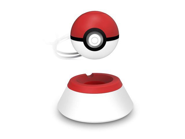 Charging Stand Bracket Compatible with Nintendo Switch 2018 Poke Ball Plus Controller, Pokemon Lets Go Pikachu Eevee Game with 2.6ft Type-C Charger Cable & Non-slip Pad White & Red