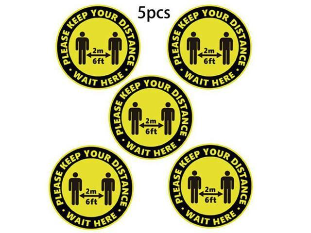 5Pcs Social Distancing Floor Shop Stickers Self Adhesive Keep Your Distance 