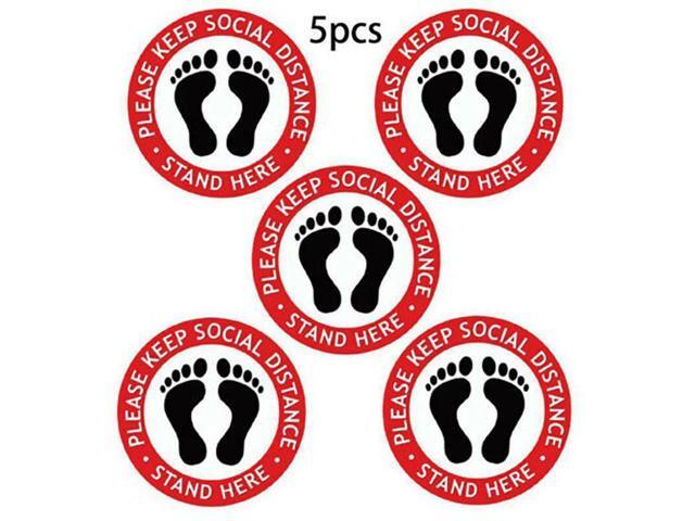 Social Distancing Floor Stickers 10 Pack Keep Your Distance Signs Notice Decals