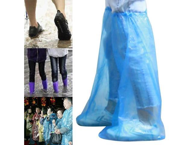 50 Pairs Plastic Rain Waterproof Disposable Shoe Covers For Outdoor Family Home