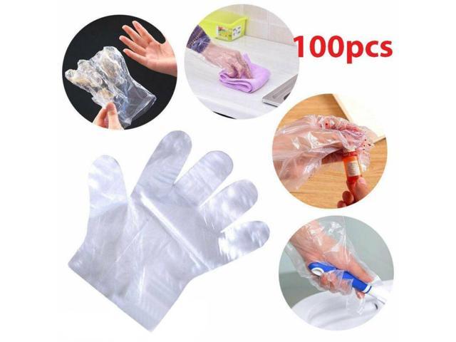 clear disposable gloves