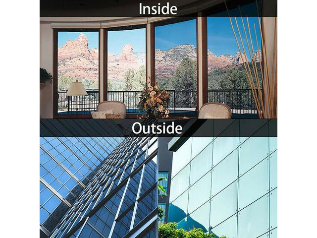 Mirror Film One Way Solar Window Insulation Reflective Privacy Home 
