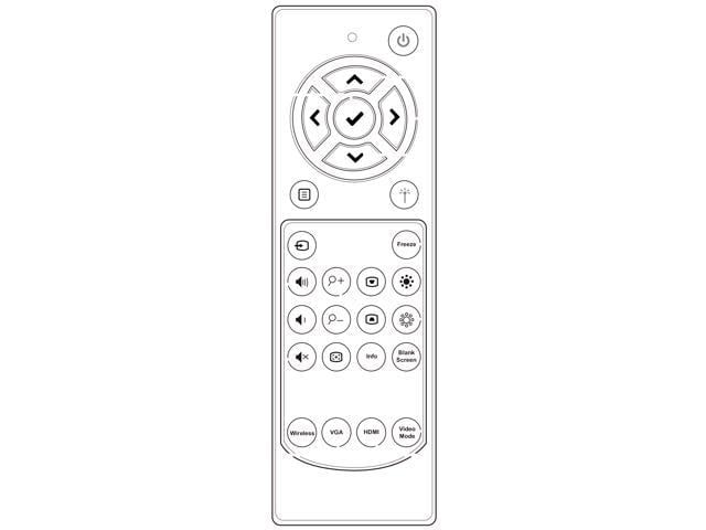 Leankle Remote Controller 725-BBDL for Dell Projectors 4350, 7760, S560 ...