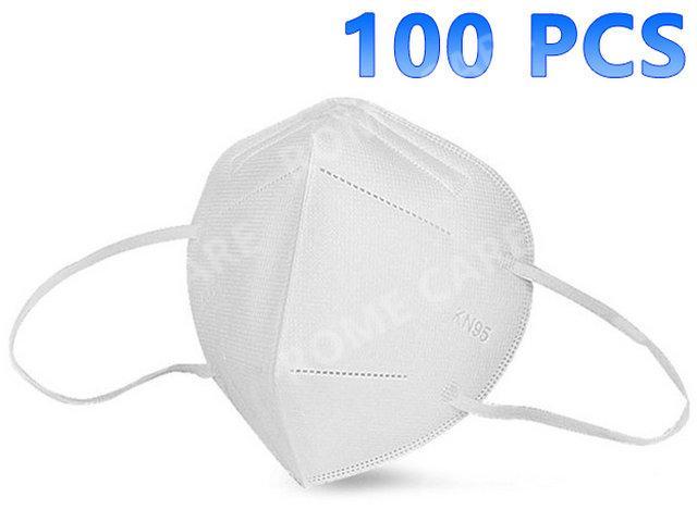 100 Pcs KN95 Mask Reusable, Anti-pm2.5 Antivirus 5-Layer Mask Face Mask Anti-fog Haze Dustproof Non-Woven Fabrics Mask
