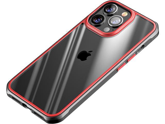ROME CARE Designed for iPhone 13 Series Case, Crystal Clear Not Yellowing Military Grade Drop Protection Slim Thin Clear Cover for iPhone 13 Series 2021 (Red)