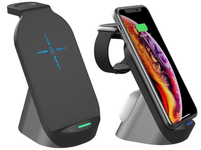 Wireless Charging Stand, ROME CARE 3 in 1 Wireless Charger Dock Station for Apple Watch 6 SE 5 4 3 2, Airpods 2/Pro/3, iPhone 13Pro Max/13 Pro/13/12/12PRO/11/11 Pro/X/Xr, Qi-Certified Phones