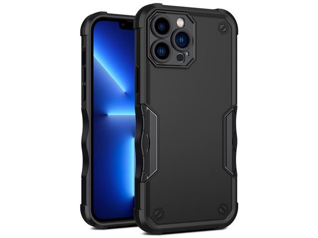 ROME CARE Designed For iPhone 12 Pro Max Case, Shock-Absorbing, Scratch-Resistant, Military Grade Protection, Hard Polycarbonate + Flexible Polymer Frame, For iPhone 12 Pro Max, Black