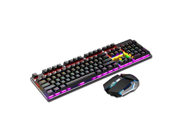 Xinmeng X200 Rechargeable Wireless Mechanical Keyboard And Mouse Set Game Glow 2.4G Wireless Keyboard And Mouse Set