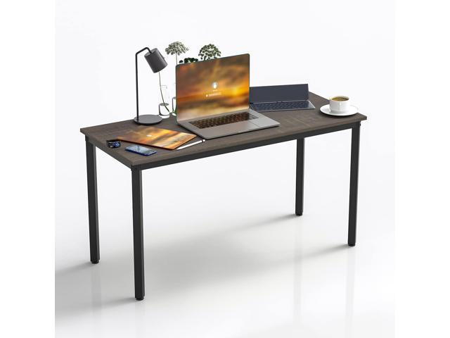 Small Computer Desk 39.37” Writing Table Wooden Desk Home Office Desk with Metal Legs