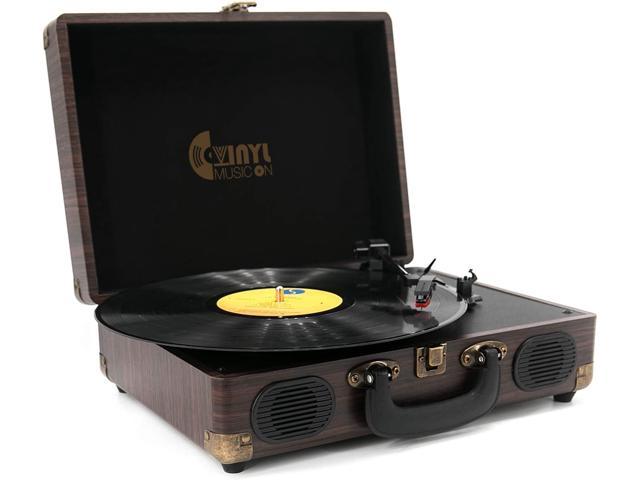 retro record player with speakers