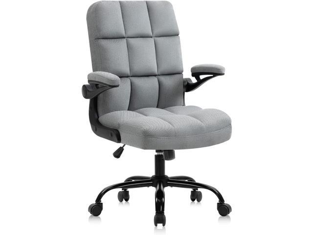 fabric desk chairs with arms and wheels