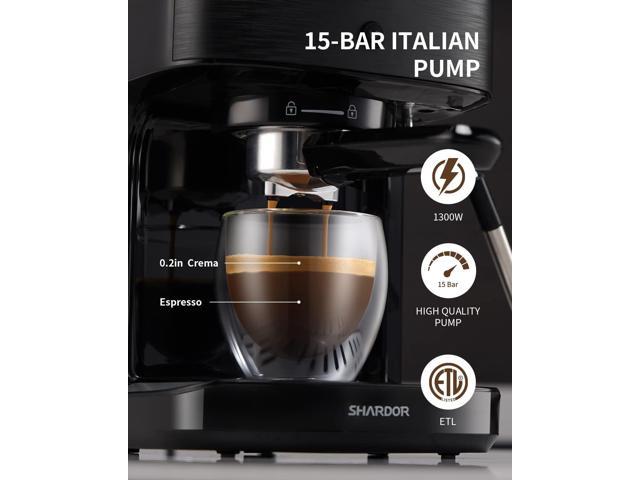 Laekerrt Espresso Machine 20 Bar Espresso Maker CMEP02 with Milk Frother  Steamer, Home Expresso Coffee Machine for Cappuccino and Latte (Silver