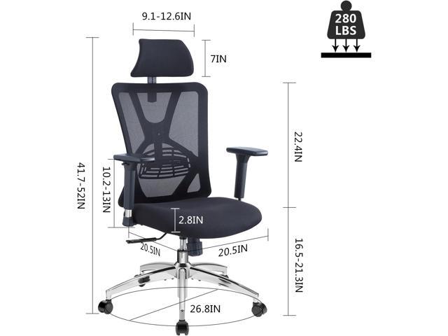 Weture Big and Tall Office Chair for Back Pain Relief, Breathable