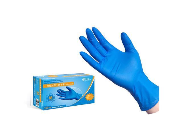 Hurrybuy 50 pcs Comfortable Disposable Mechanic Gloves Exam Gloves Rubber Powder-Free PVC Gloves 
