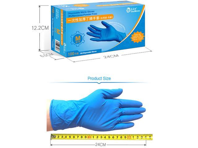 Extra Tear-Resistant Spontex Black Protect Disposable Gloves Black 2 x 20 Pieces 