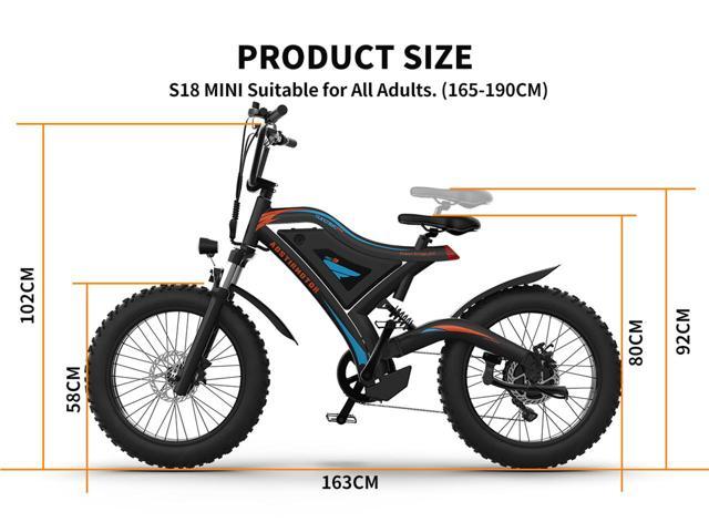 AOSTIRMOTOR Electric Bike S18-MINI for Adult with 500W Motor, 20 Fat ...