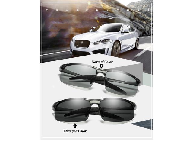 KH Change Color Photochromic Sunglasses Men Women Titanium polarized Sun  Glasses Chameleon Driving 