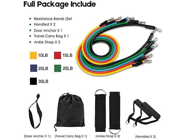Legs Ankle Straps for Resistance Training Physical Therapy Handles Youlebao Resistance Bands Set Exercise Bands with Door Anchor Waterproof Carry Bag Home Workouts
