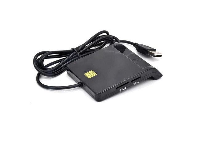 USB SIM Smart Card Reader for Bank Card IC/ID CAC SD TF DNIE ATM Cards ...