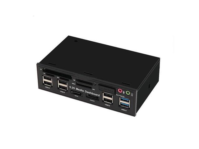 5.25 Inch Usb 3.0 Front Panel Pc Usb 3.0/2.0 Hub E-Sata Sata Audio Multi  Card Reader for Computer Case Optical Drives Bay