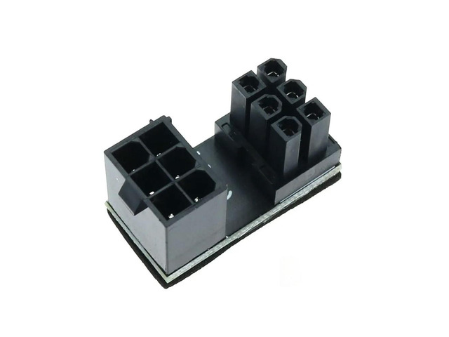 Socket For Gpu 8pin FOR 2Pcs/lot 6pin 8pin Male 180 Degree Angled to 6pin 8Pin Female Port ...