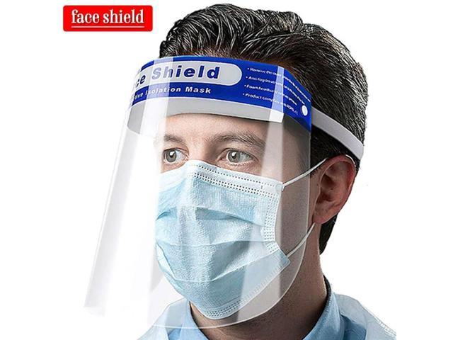 2PCS Full Face Shield Covering Anti-Fog Shield Clear Glasses Eye Face Protector 