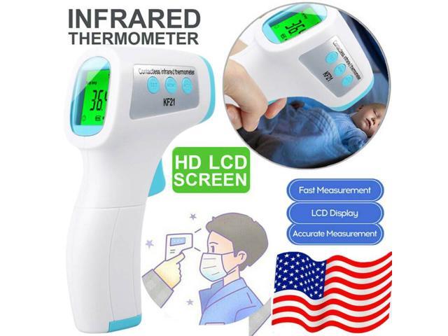 ,Non-Contact Thermometers for Adult and Baby Forehead Forhead Thermometer for Adults Body Temperature with Fever Alarm and Accurate Instant Readings Not Included Batteries