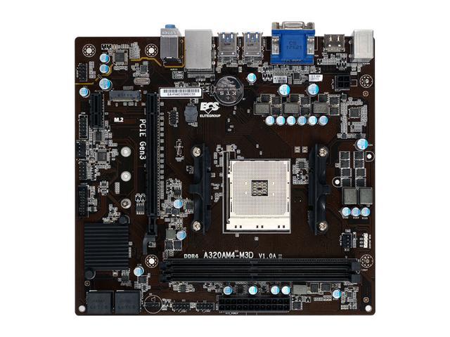 ECS A320AM4-M3D AM4 AMD A320 SATA 6Gb/s USB 3.0 HDMI Micro ATX  AMD Motherboard