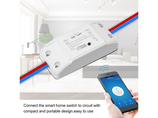 Tuya WiFi Smart Switch 10A/2200W RF 433MHz Wireless Remote Switch Timer APP  Control Universal Smart Home Automation Module Voice Control Compatible  with  Alexa & for Google Home for Electric Appliances –