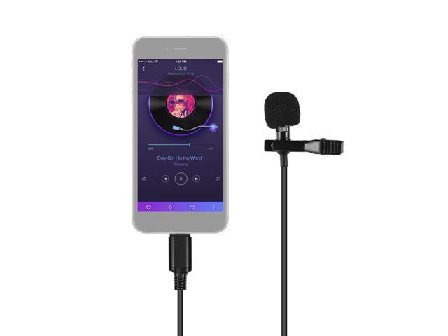 pour Samsung S8 pour Huawei P10 / 20/30 pour Glory; pour Xiaomi 8 Mini Clip on Mic Interface Audio Type-C Microphone Lavalier Omnidirectionnel 360 ° Sound Collecting pour Android Phone