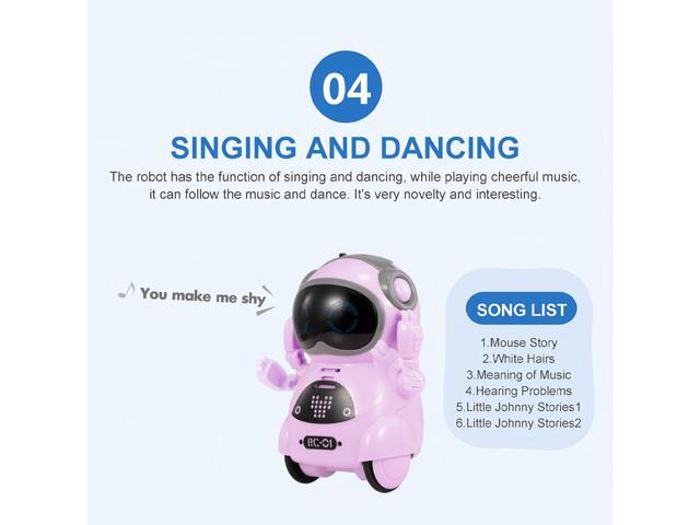 939A Pocket Robot Talking Interactive Dialogue Voice Recognition Record Singing Dancing Telling Story Mini Robot Toy