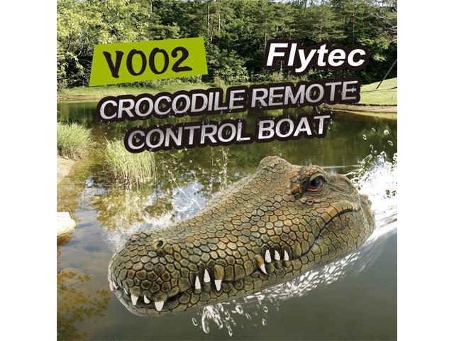 Flytec V005 RC Boat 2.4G Electric Racing Boat for Pools w/ Crocodile Head Spoof 