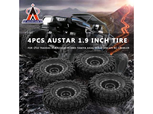 4pcs Austar 110mm 19 Inch Rim Rubber Tyre Tire Wheel For 110 Rc Car