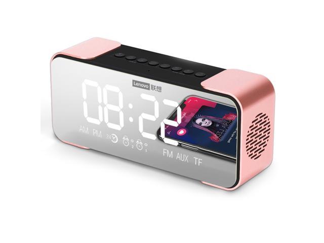 Lenovo L022 Cn Version Bt Speaker Radio Alarm Clock Radio Digital Alarm Clock Diy Ringtone One Click Snooze Bt Call Speaker Fm Radio Dual Alarms Aux In Tf Card Input Large Display For Bedrooms