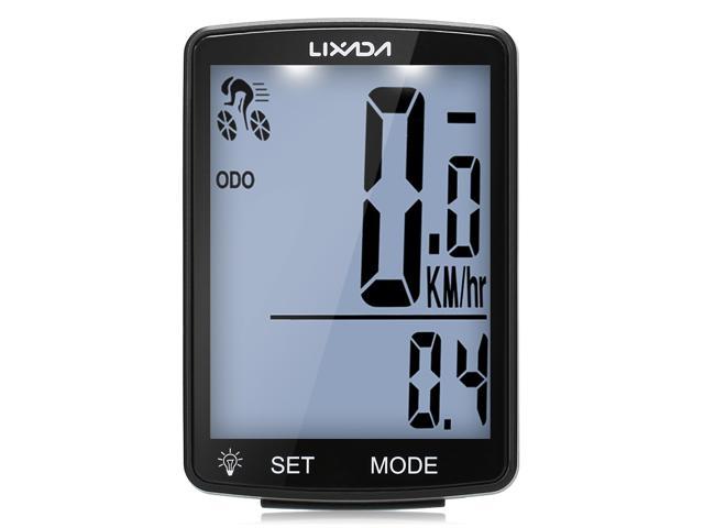 Lixada Bike Computer with Bicycle Speedometer and Odometer Cycling Computer LCD Backlight Multifunction MTB Road Bike Computer Stopwatch Wireless/Wired Wireless 