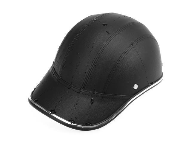 Adjustable Baseball Cap Safety Helmet for Riding Cycling Motorcycle Black 