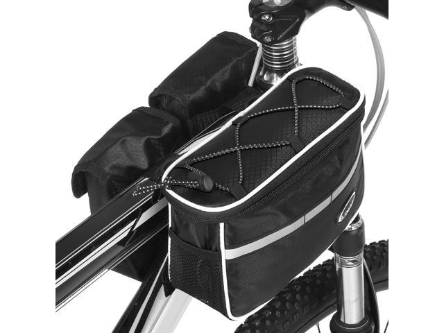 Waterproof Cycling MTB Bike Bicycle Hard Shell Zip Front Frame Pannier Tube Bag 